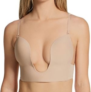 NWOT Fashion Forms Womens Convertible Seamless U-Plunge Bra Size 36C Nude